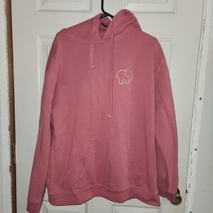 IVORY ELLA Pink Hoodie Pullover Hooded Sweatshirt Size Large Heavy Sweatshirt